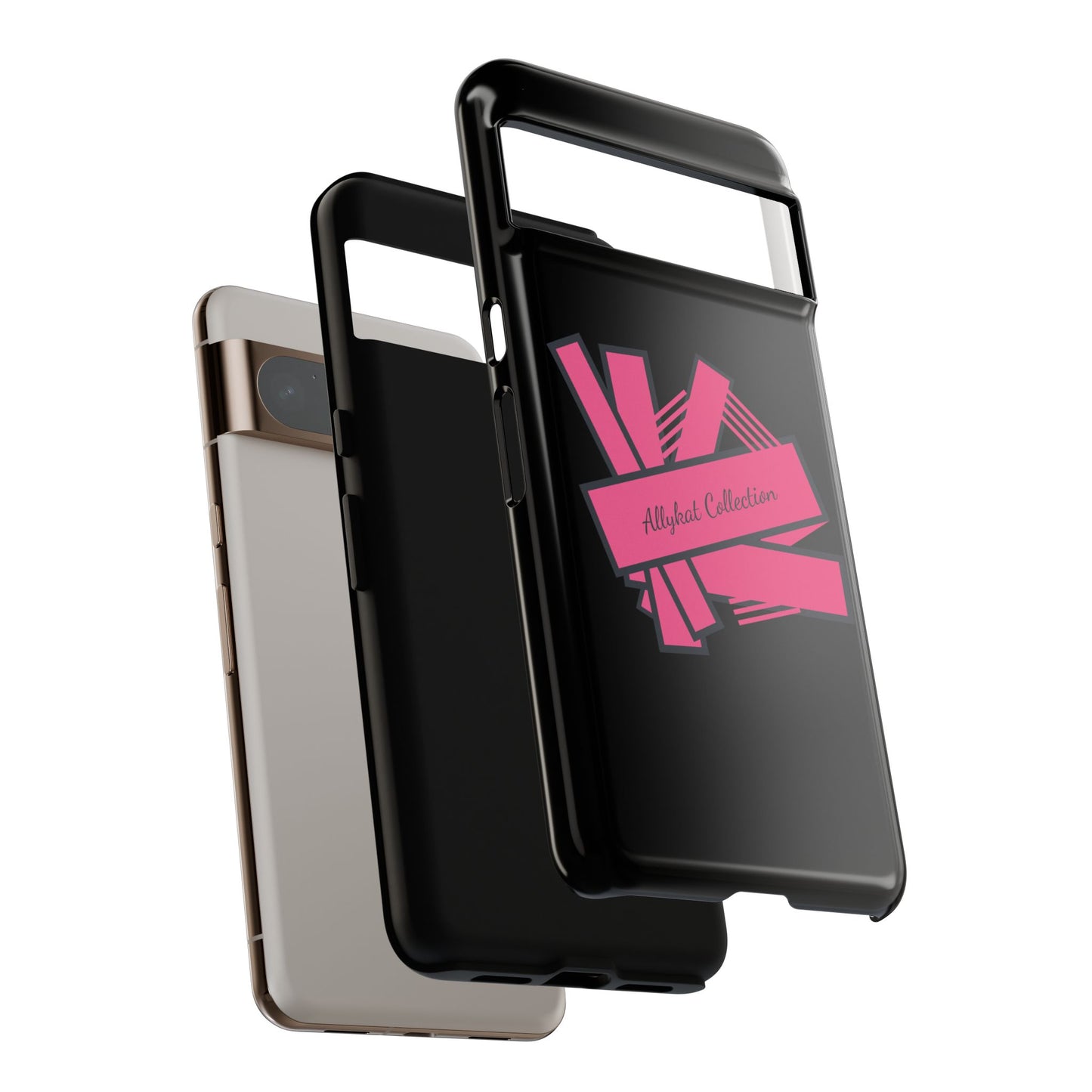 Stylish Tough Phone Case - Allykat Collection - Pink Stripes Design