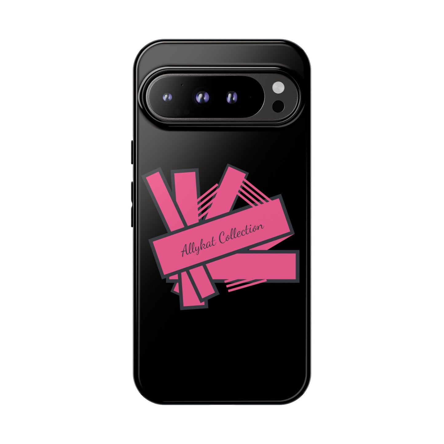 Stylish Tough Phone Case - Allykat Collection - Pink Stripes Design