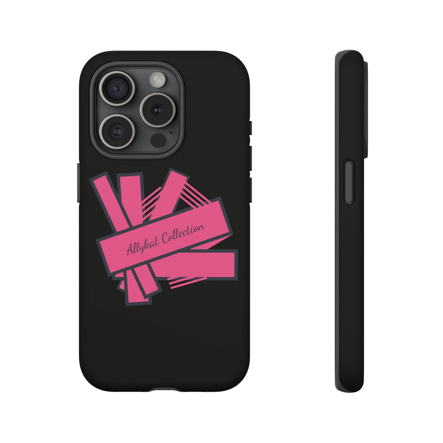 Stylish Tough Phone Case - Allykat Collection - Pink Stripes Design