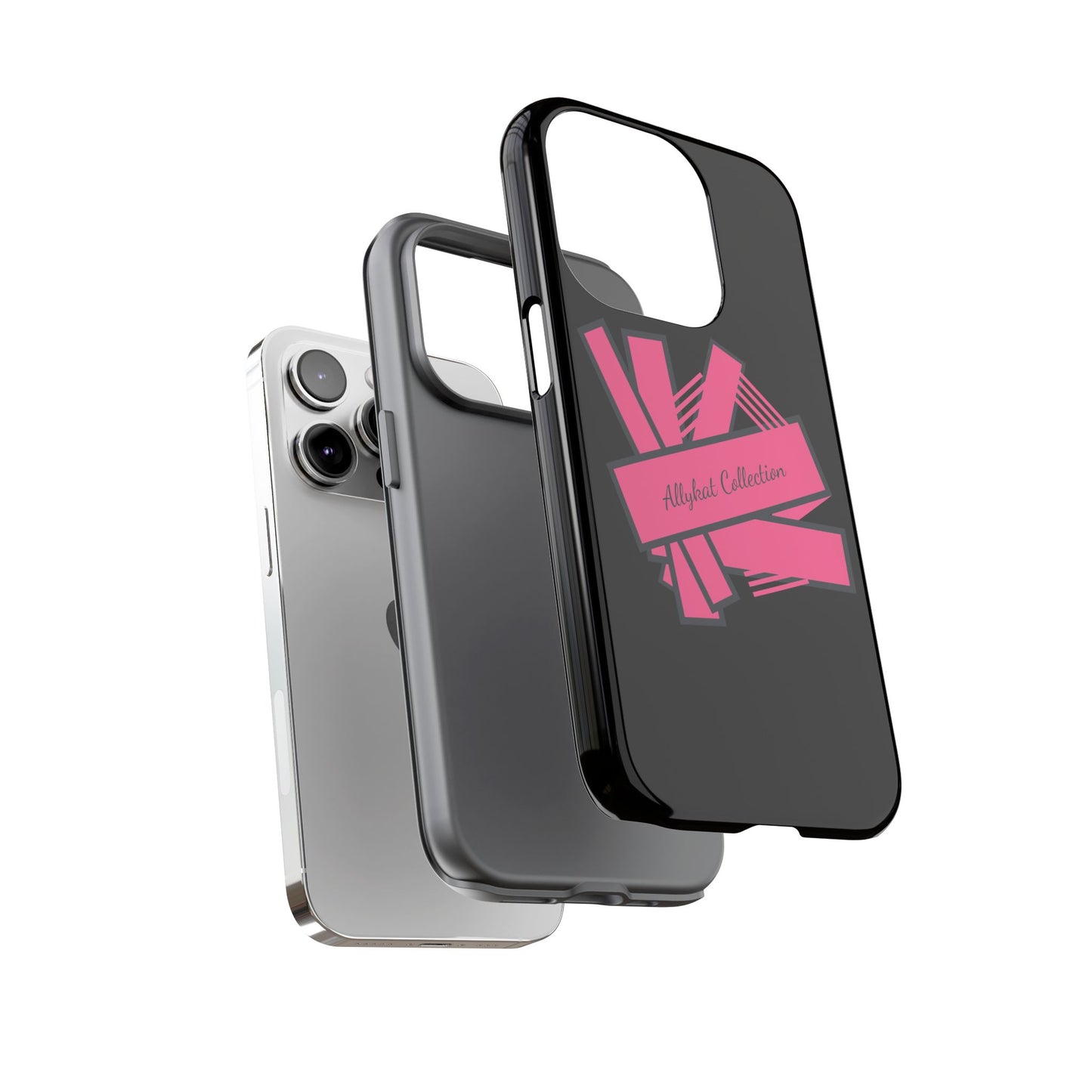 Stylish Tough Phone Case - Allykat Collection - Pink Stripes Design