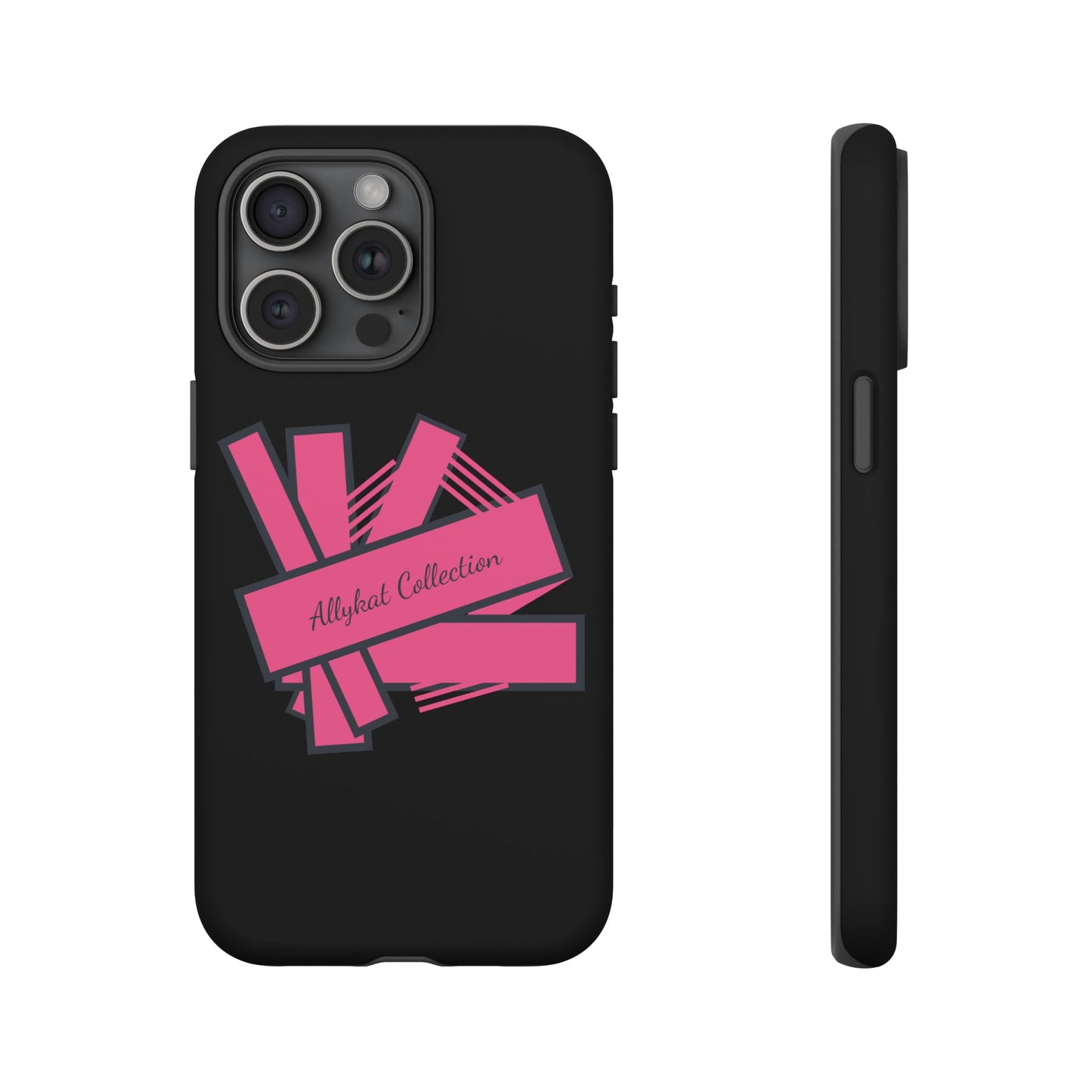 Stylish Tough Phone Case - Allykat Collection - Pink Stripes Design