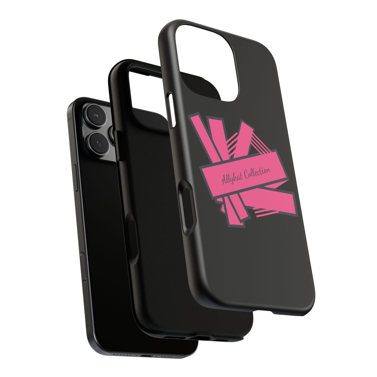 Stylish Tough Phone Case - Allykat Collection - Pink Stripes Design