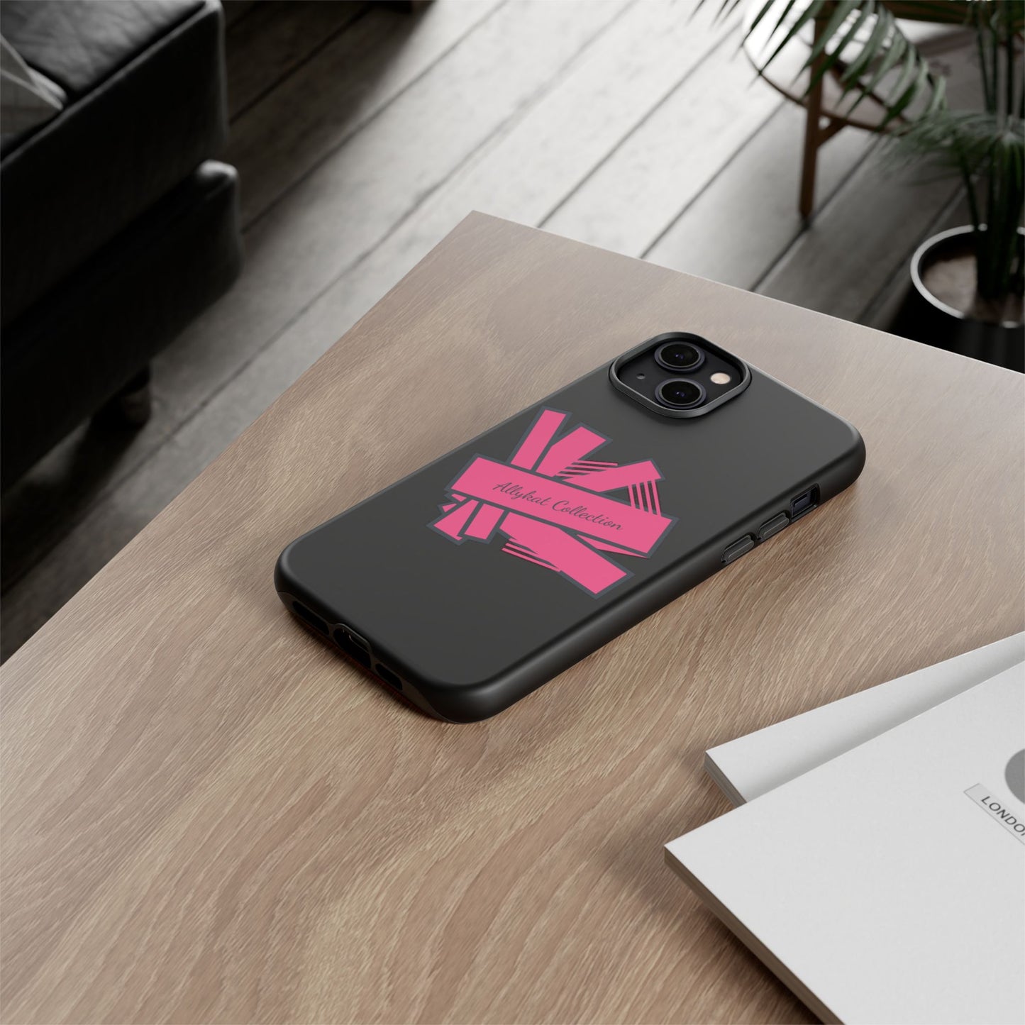 Stylish Tough Phone Case - Allykat Collection - Pink Stripes Design