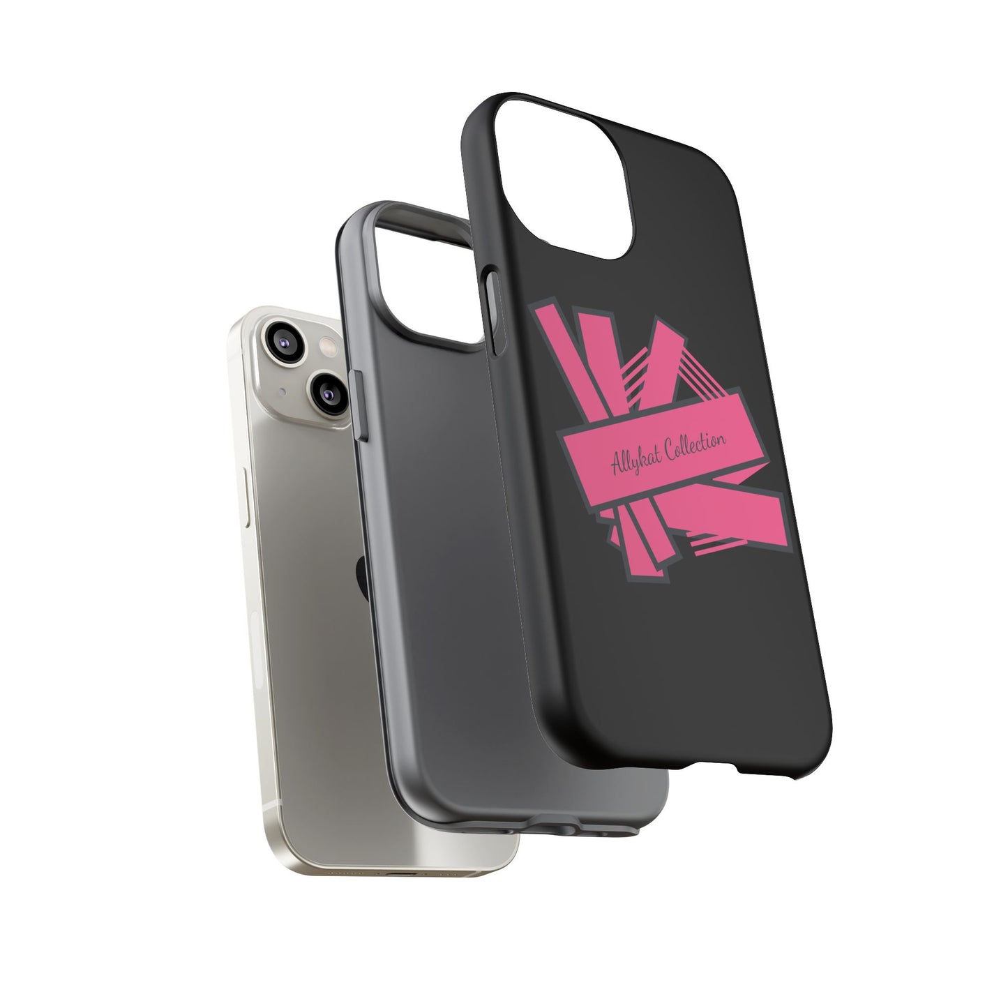 Stylish Tough Phone Case - Allykat Collection - Pink Stripes Design