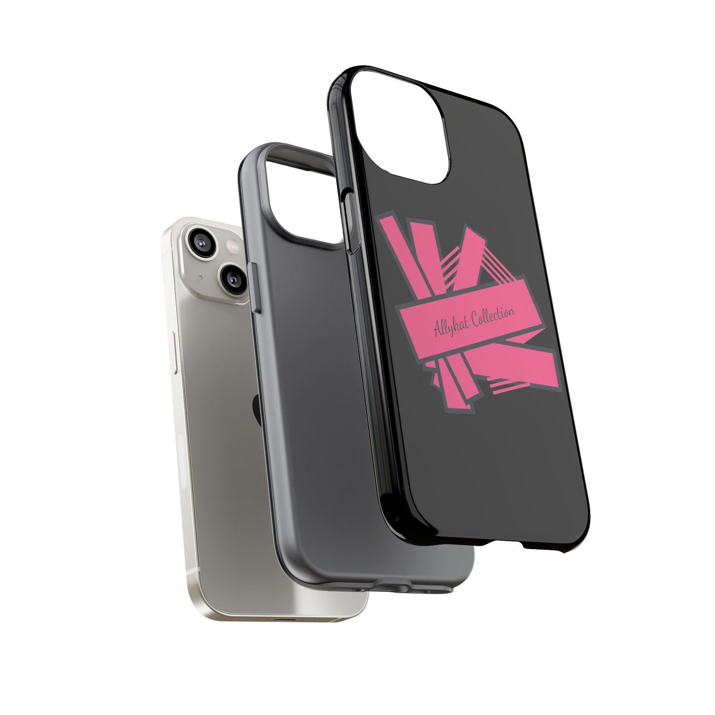 Stylish Tough Phone Case - Allykat Collection - Pink Stripes Design