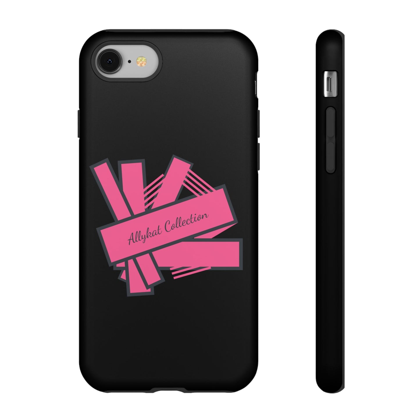 Stylish Tough Phone Case - Allykat Collection - Pink Stripes Design