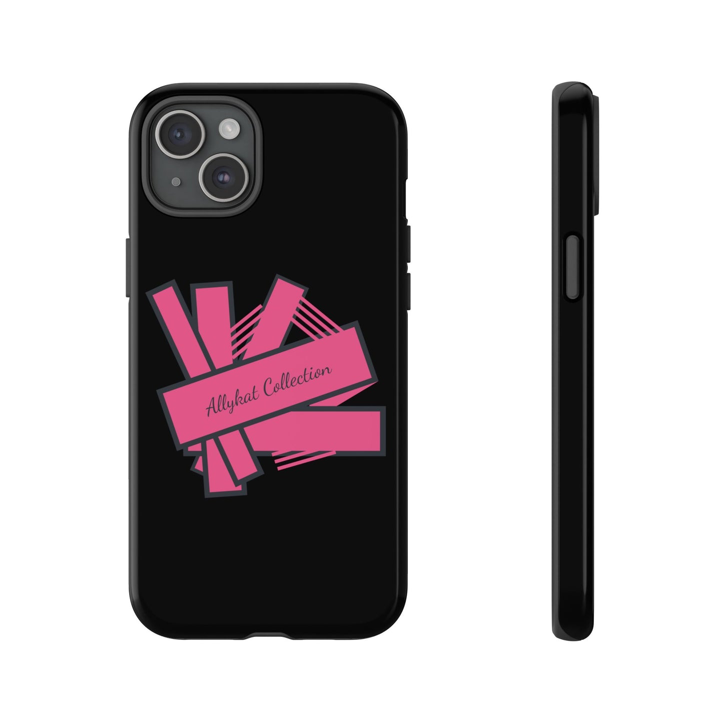 Stylish Tough Phone Case - Allykat Collection - Pink Stripes Design