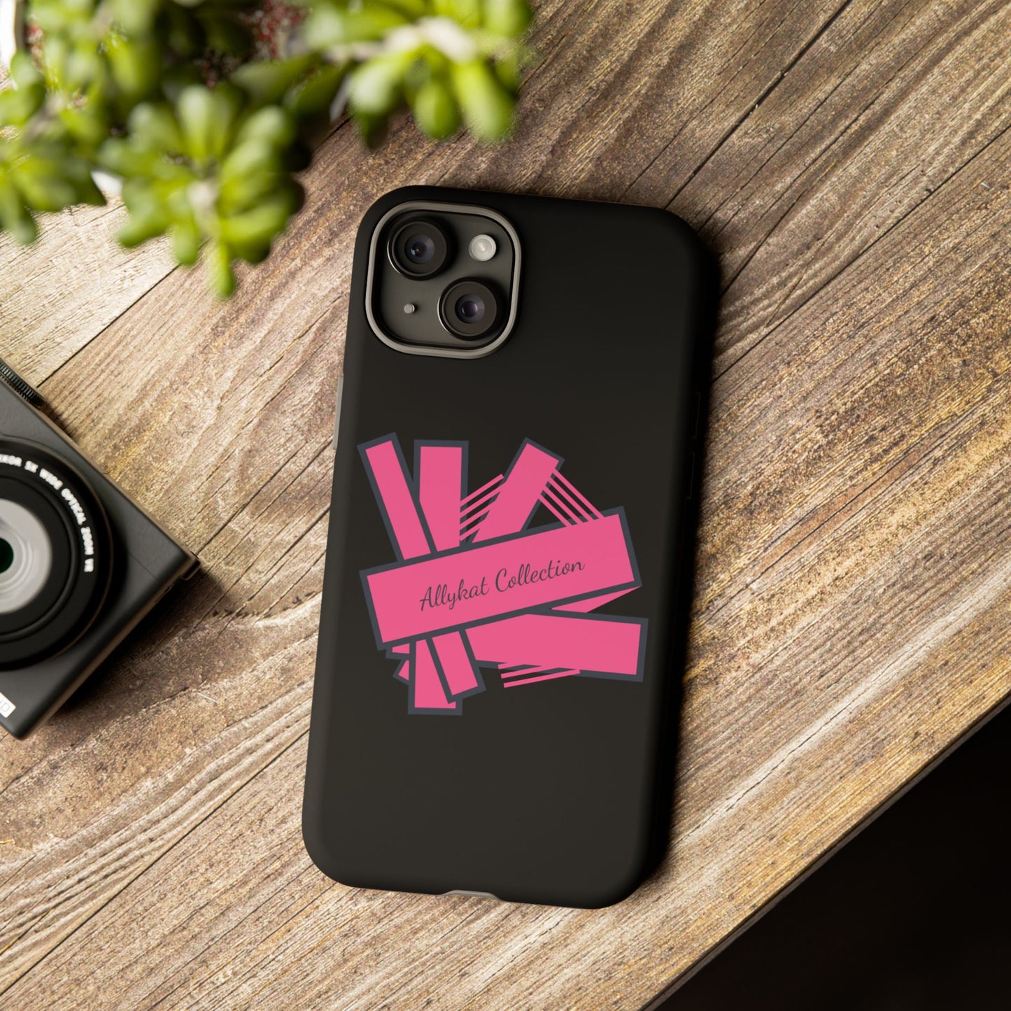 Stylish Tough Phone Case - Allykat Collection - Pink Stripes Design