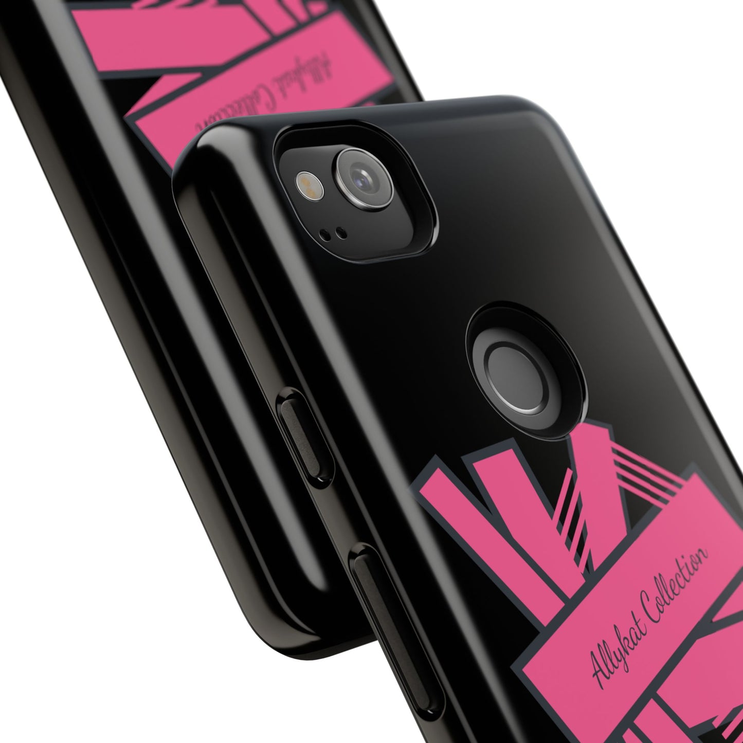 Stylish Tough Phone Case - Allykat Collection - Pink Stripes Design