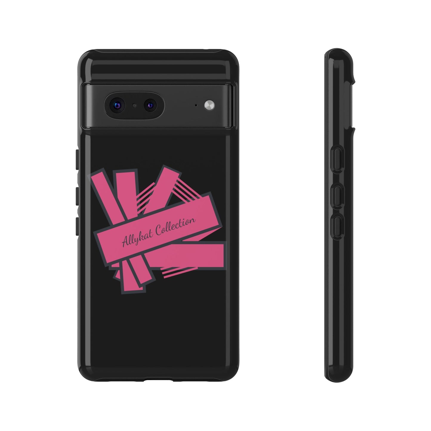 Stylish Tough Phone Case - Allykat Collection - Pink Stripes Design