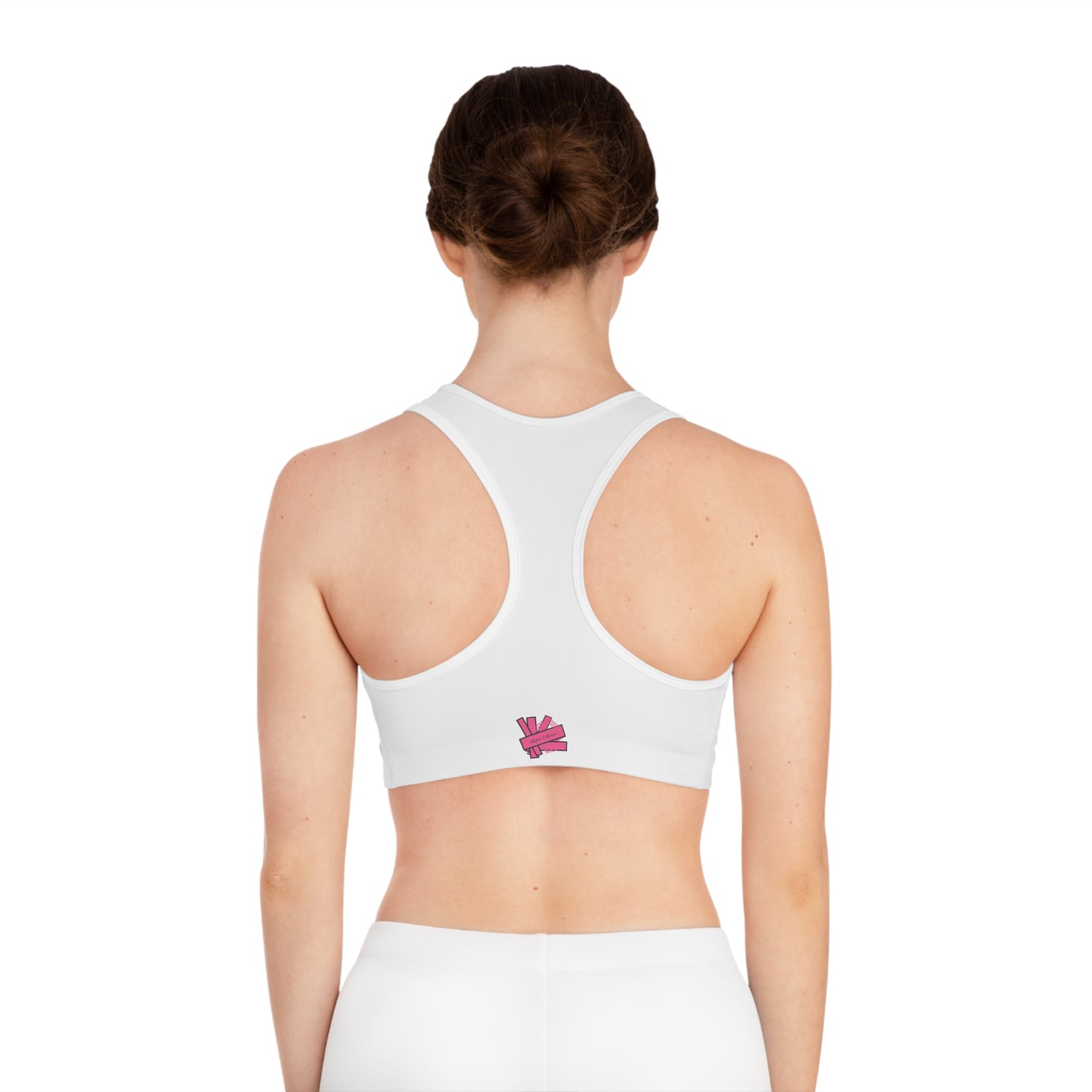 Stylish Sports Bra with Bold Pink Accents