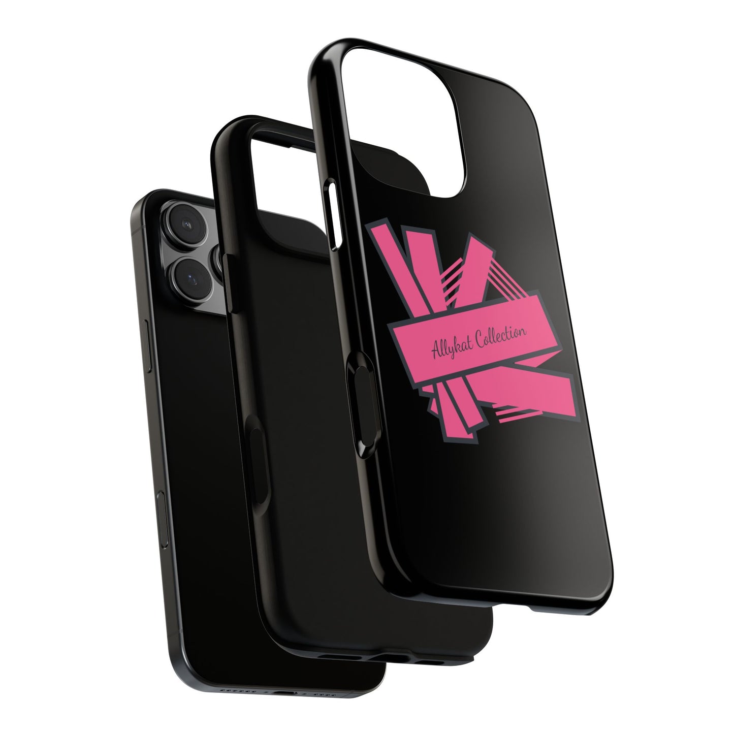 Stylish Tough Phone Case - Allykat Collection - Pink Stripes Design