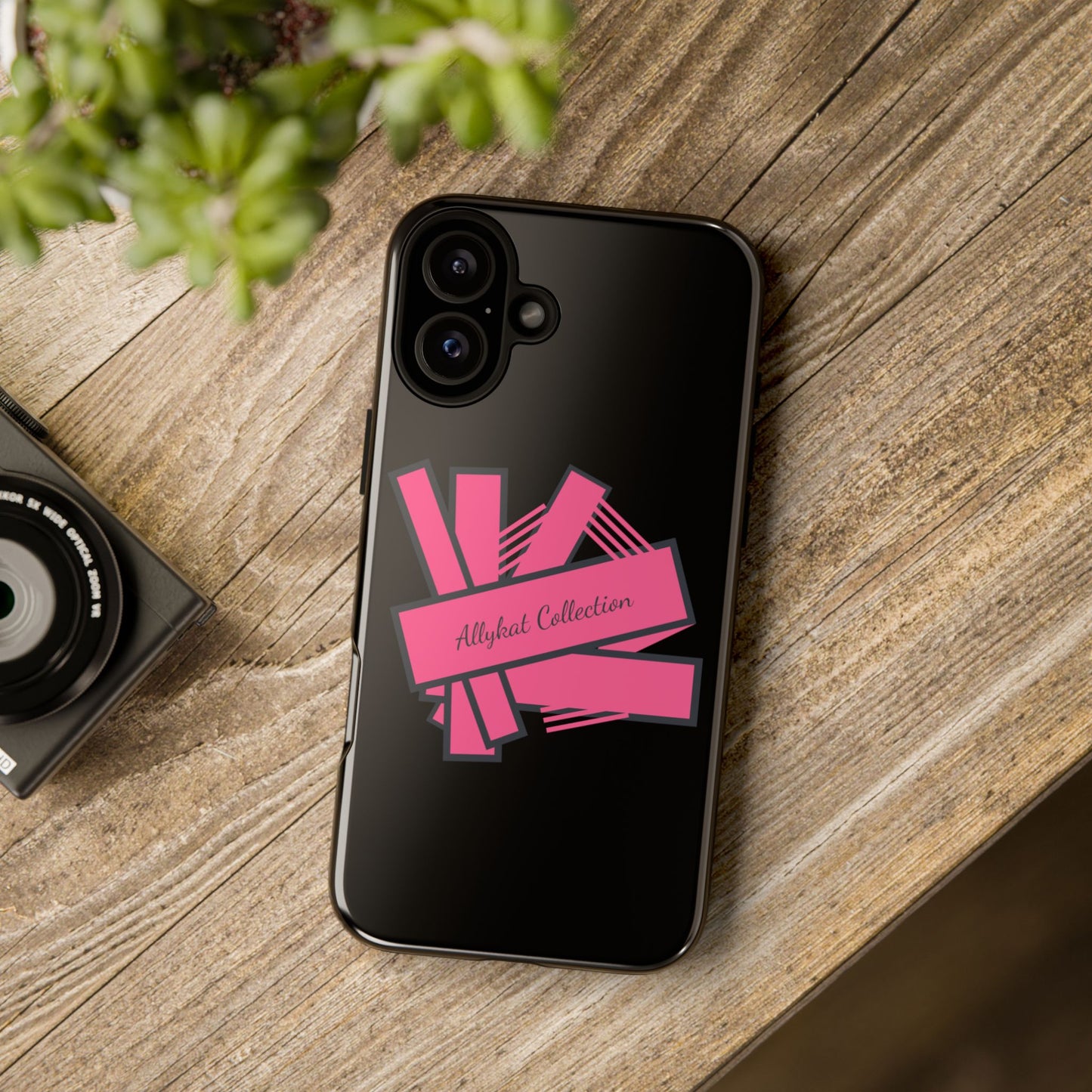 Stylish Tough Phone Case - Allykat Collection - Pink Stripes Design