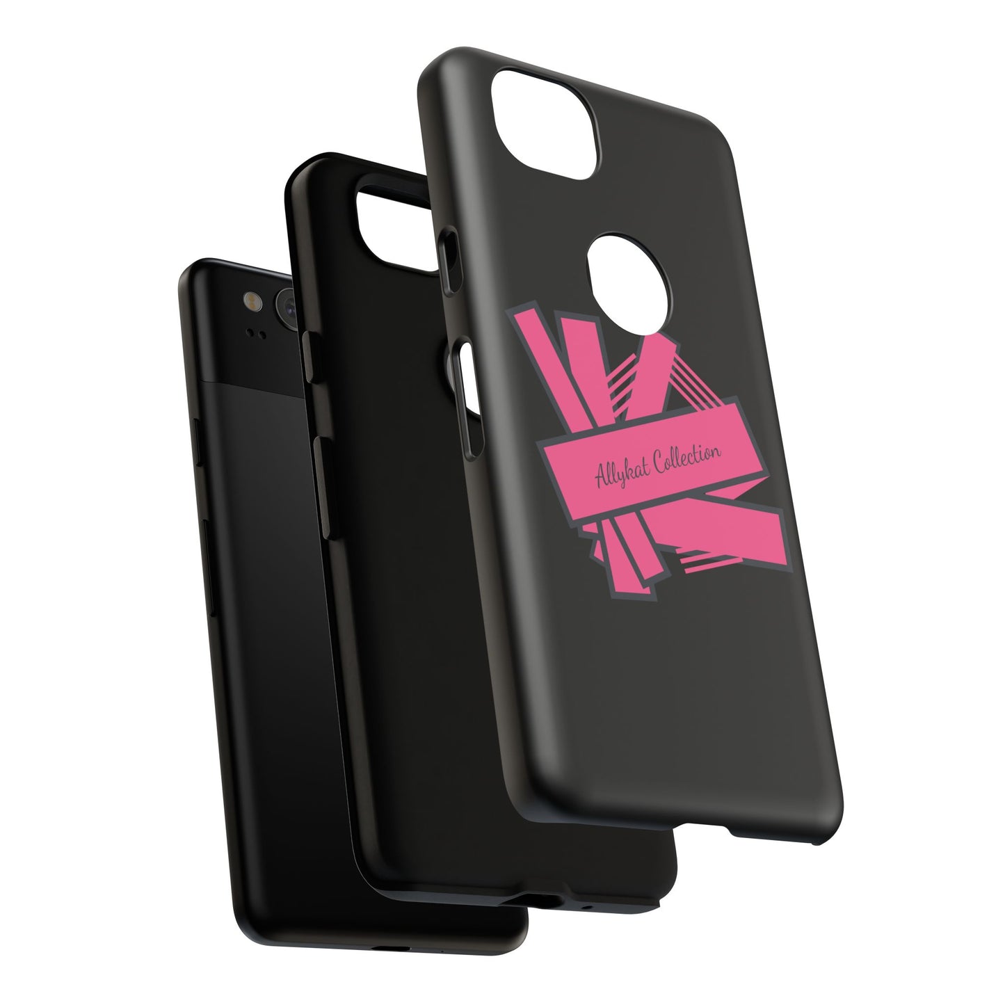 Stylish Tough Phone Case - Allykat Collection - Pink Stripes Design