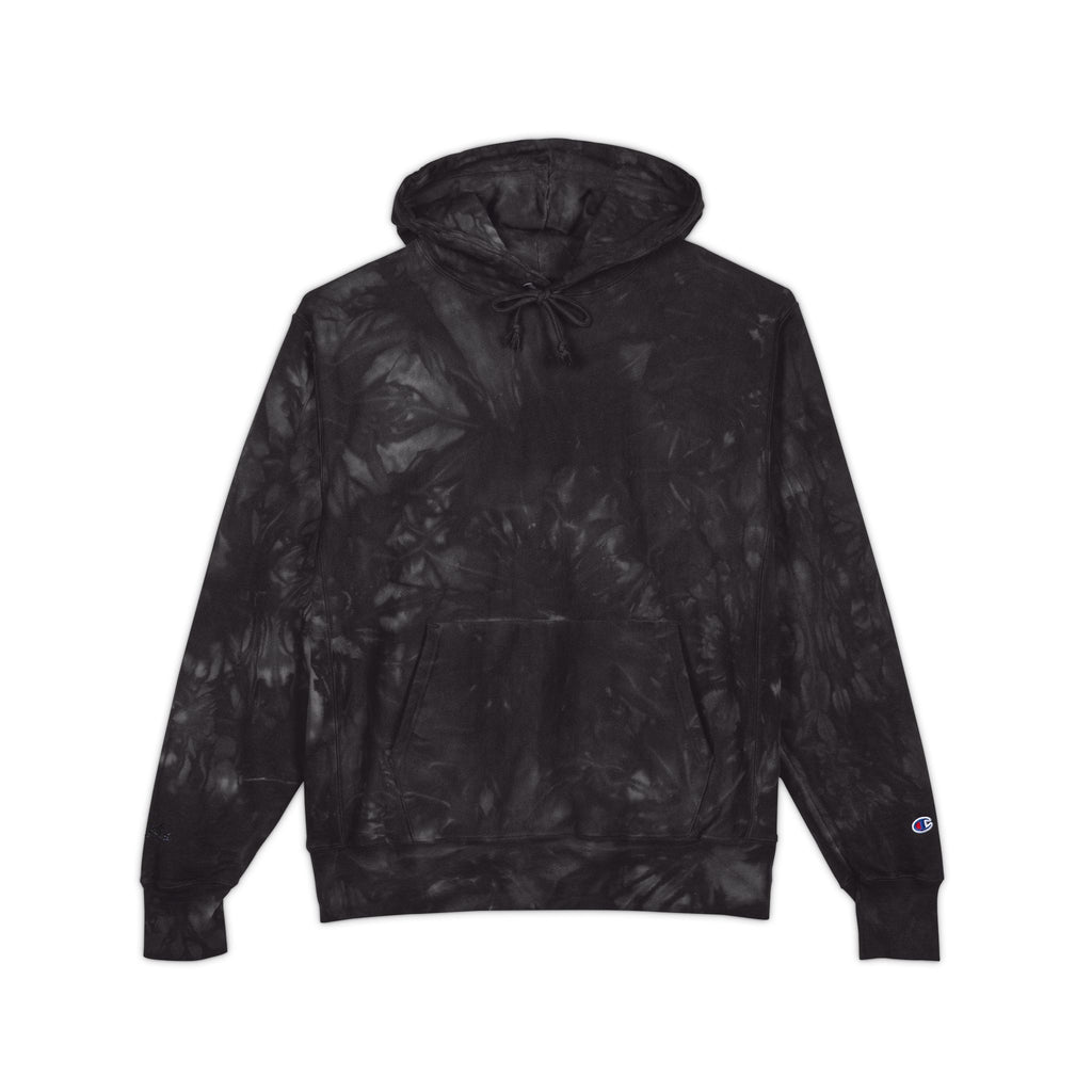 Unisex Tie-Dye Champion Hoodie - Embroidered Style, Cozy & Chic