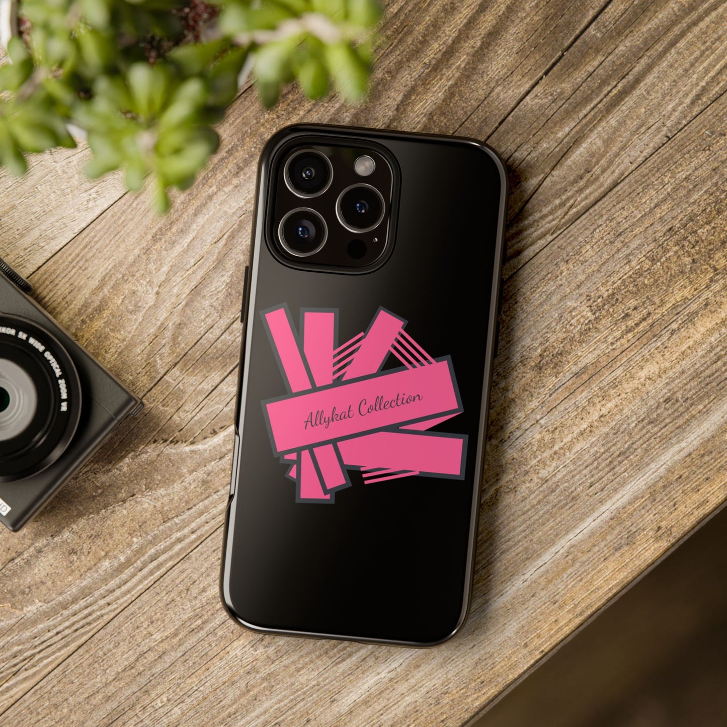 Stylish Tough Phone Case - Allykat Collection - Pink Stripes Design