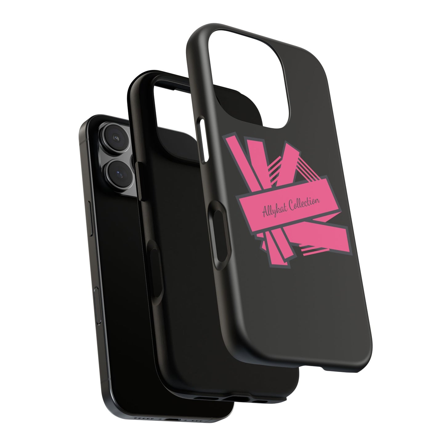 Stylish Tough Phone Case - Allykat Collection - Pink Stripes Design