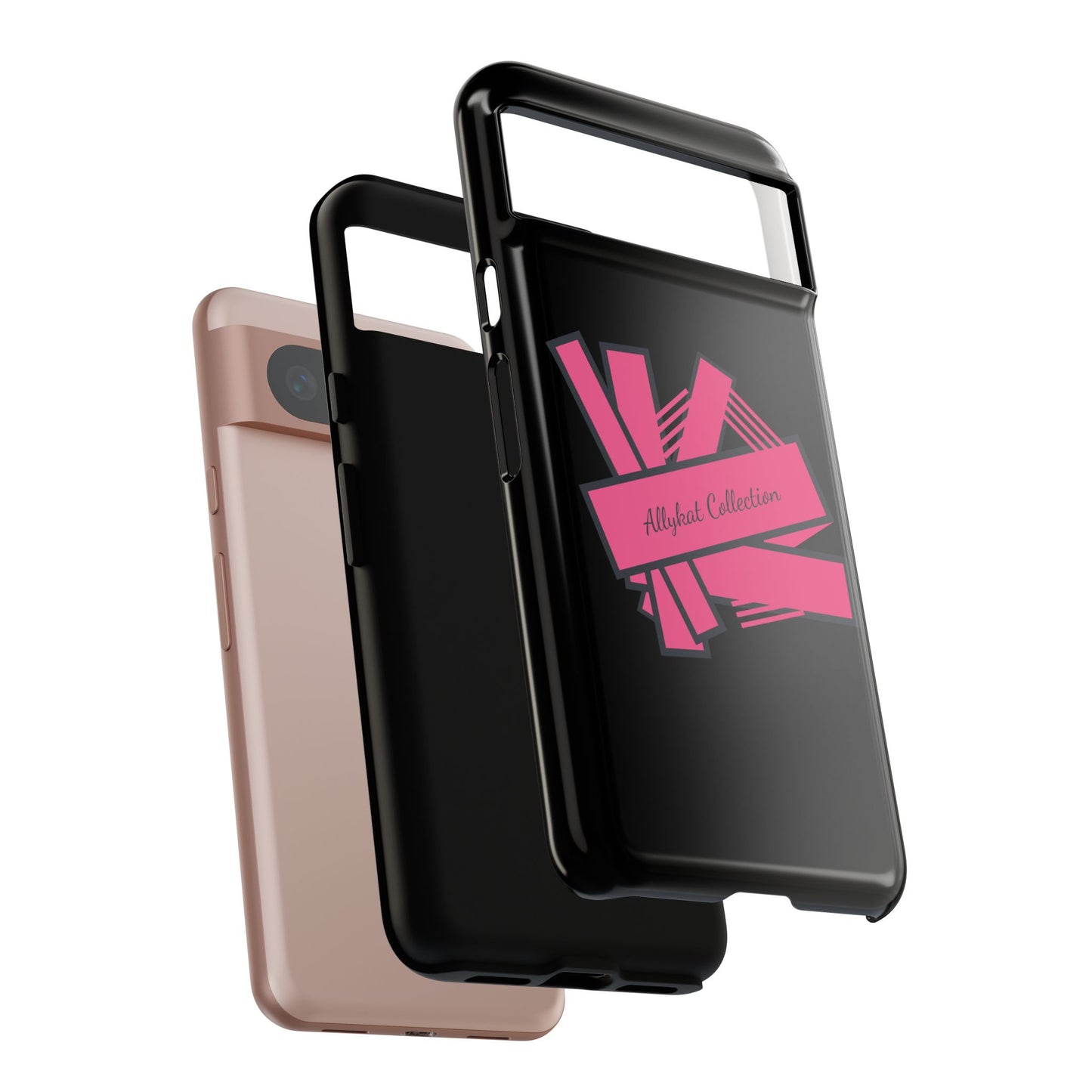 Stylish Tough Phone Case - Allykat Collection - Pink Stripes Design