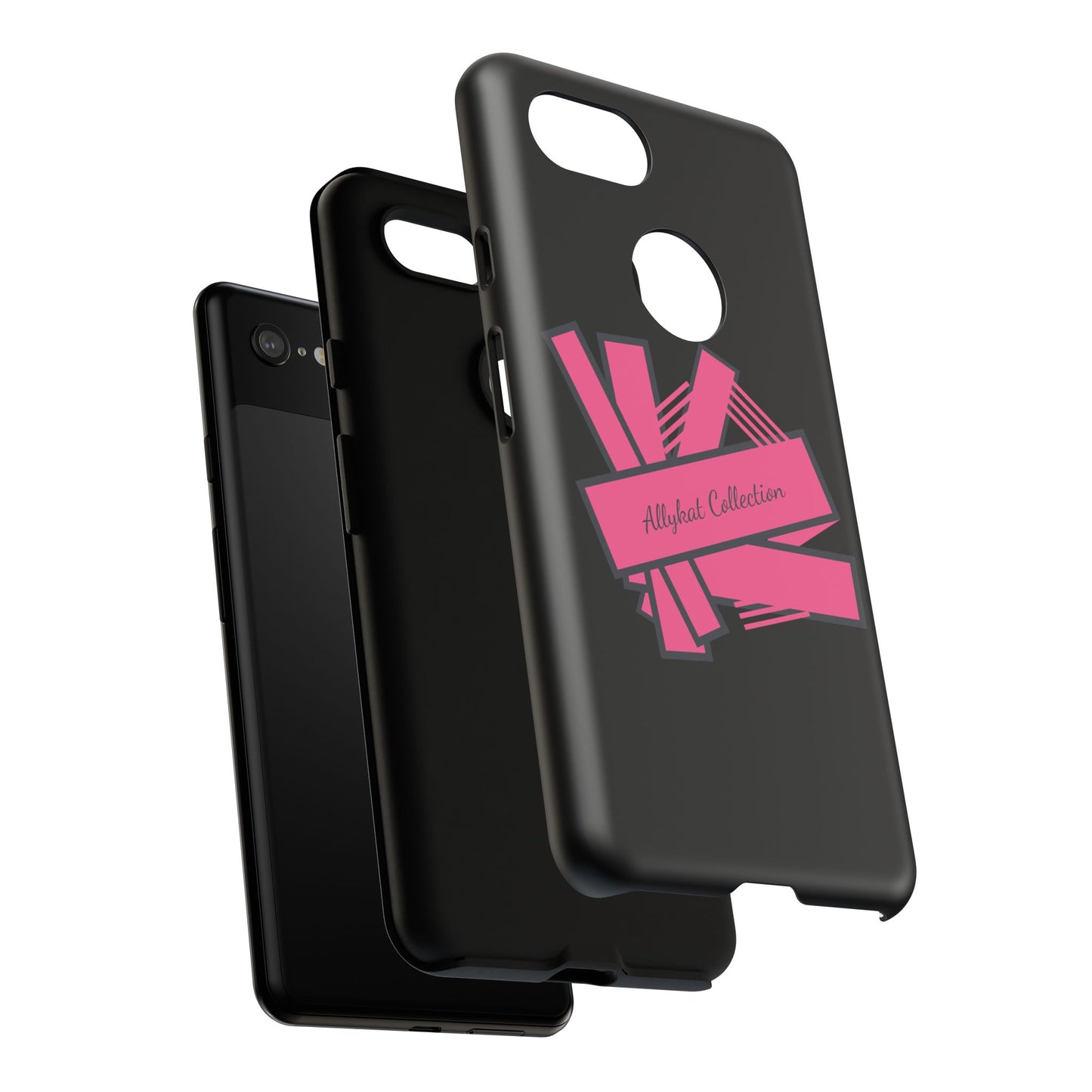 Stylish Tough Phone Case - Allykat Collection - Pink Stripes Design