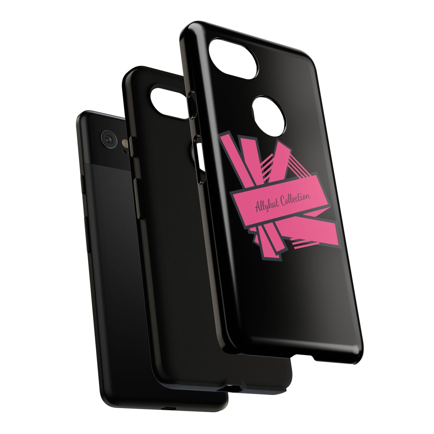 Stylish Tough Phone Case - Allykat Collection - Pink Stripes Design