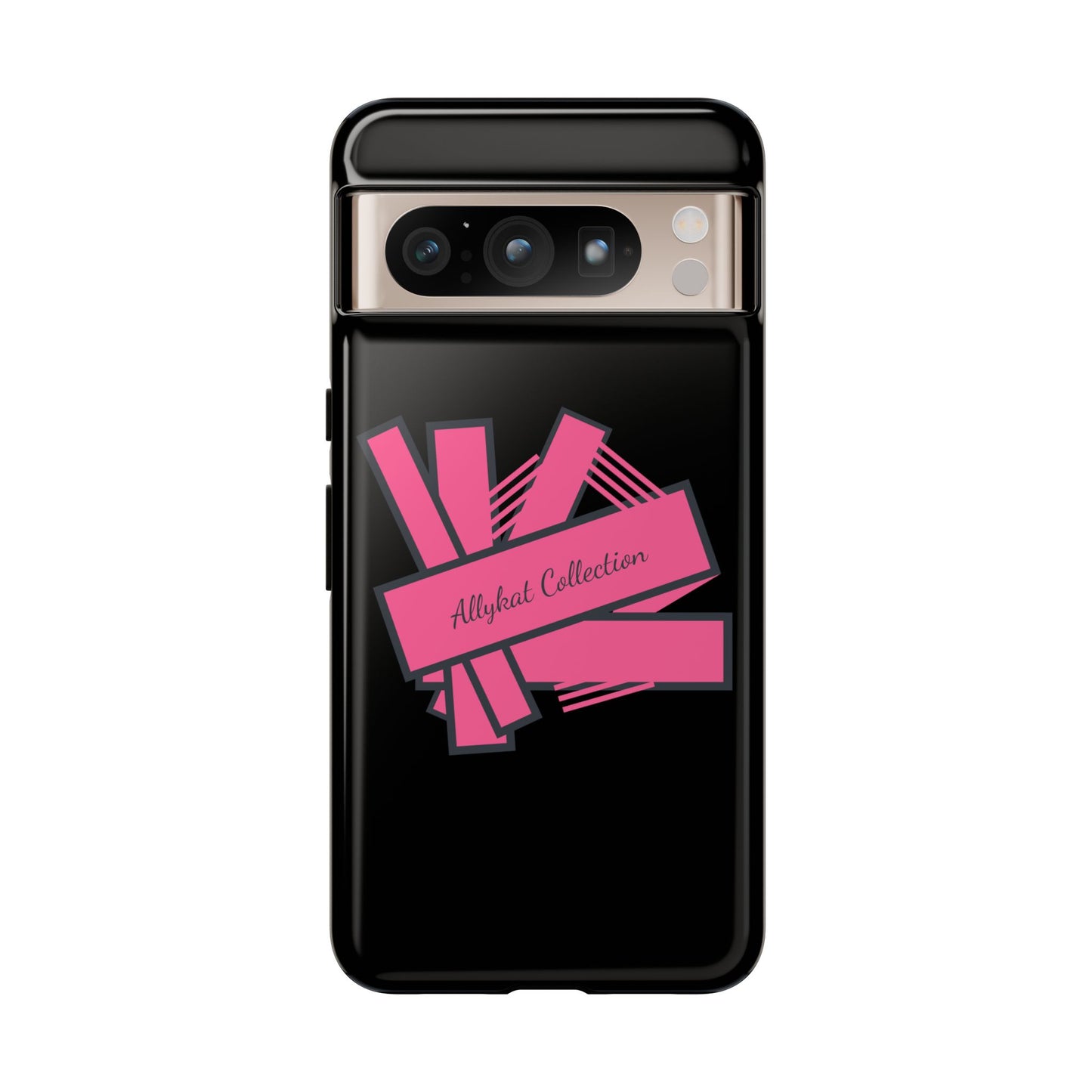 Stylish Tough Phone Case - Allykat Collection - Pink Stripes Design