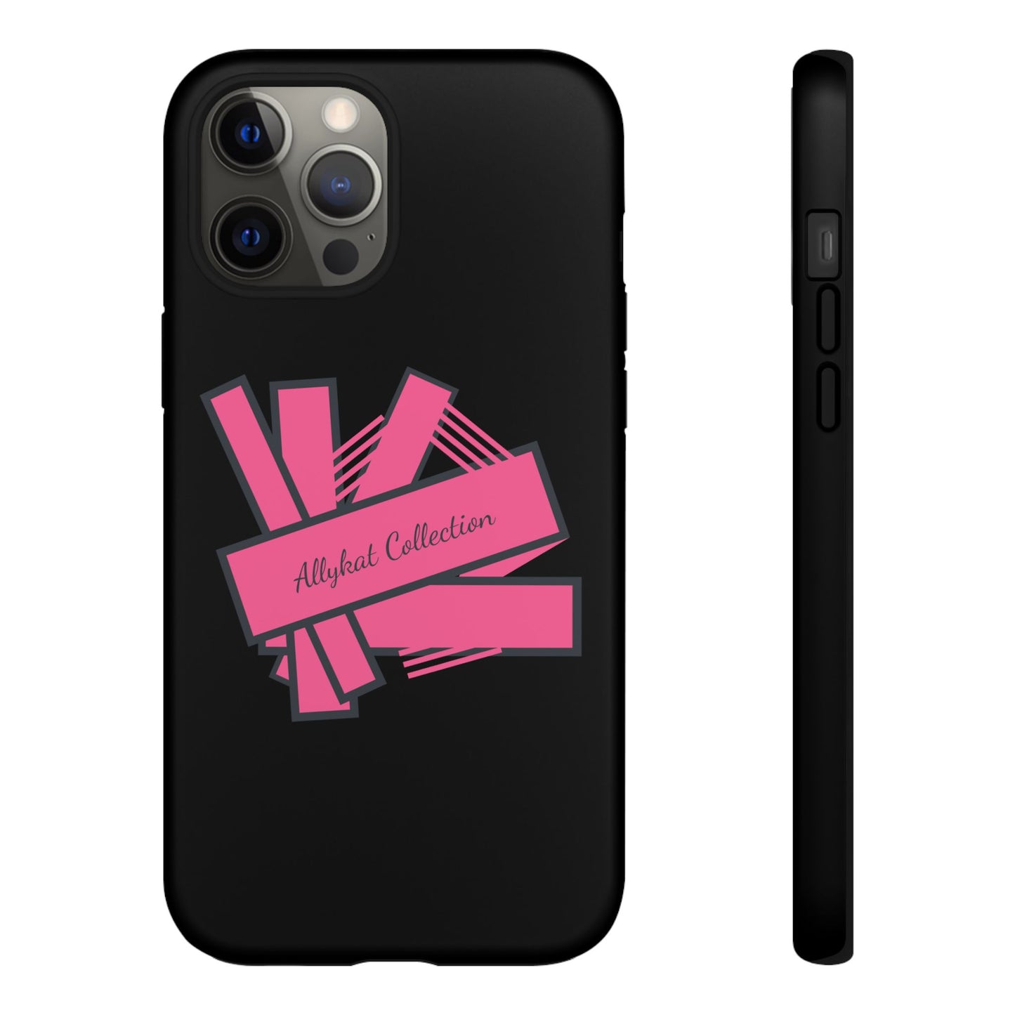 Stylish Tough Phone Case - Allykat Collection - Pink Stripes Design