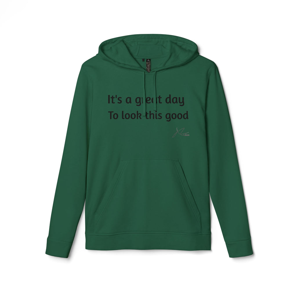 Adidas Unisex Fleece Hoodie - 'It's a Great Day to Look This Good'