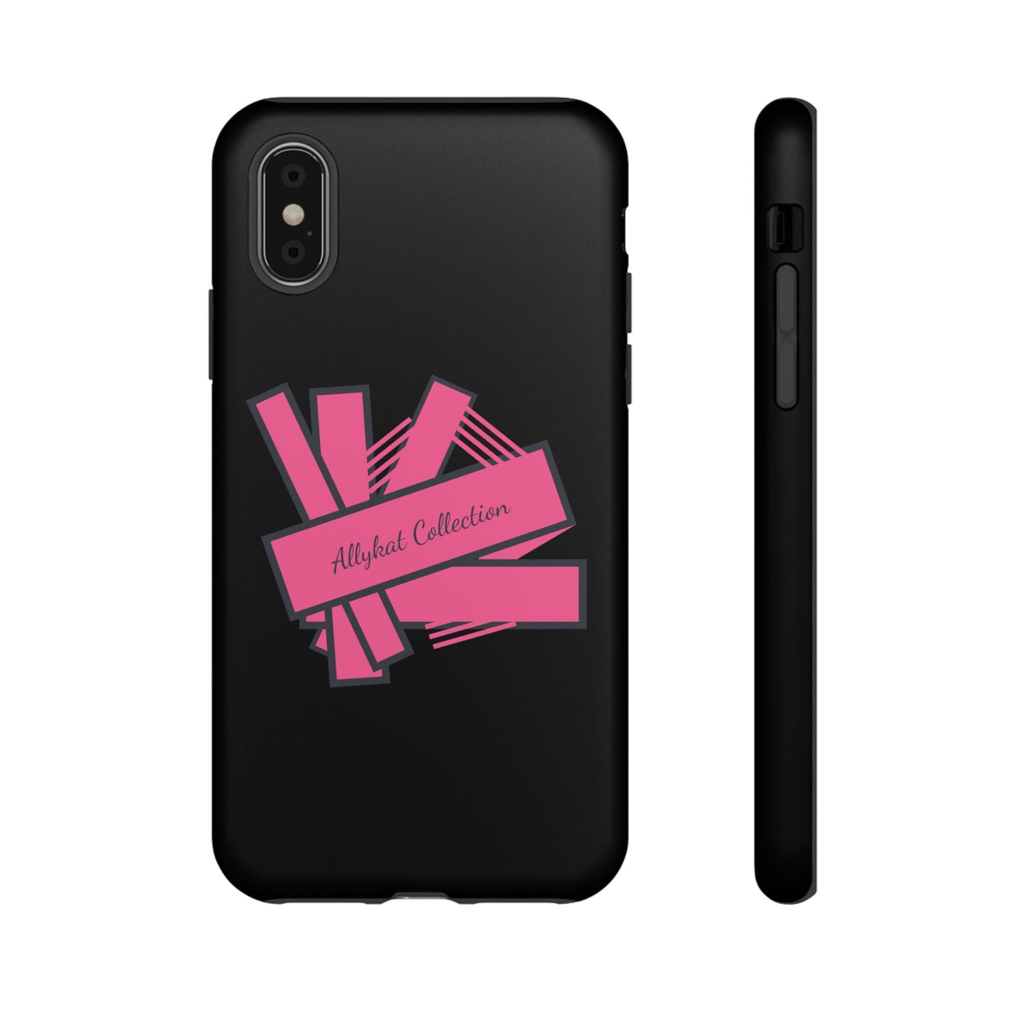 Stylish Tough Phone Case - Allykat Collection - Pink Stripes Design