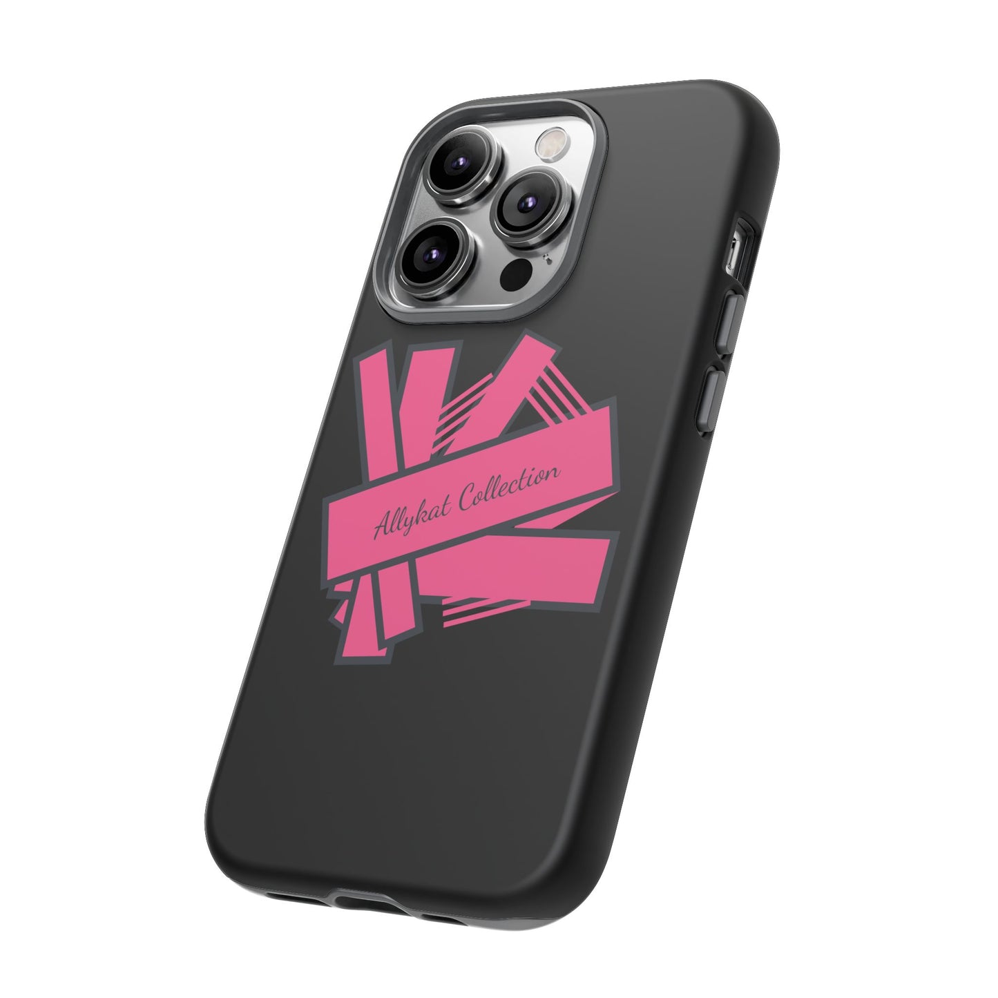 Stylish Tough Phone Case - Allykat Collection - Pink Stripes Design